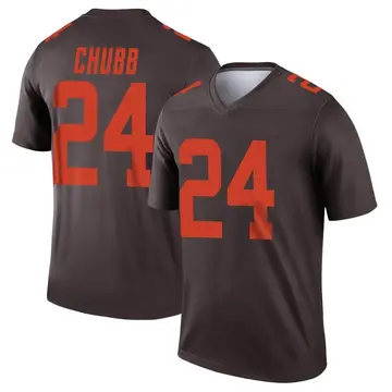 Men's Nick Chubb Cleveland Browns Legend Inverted Silver Jersey