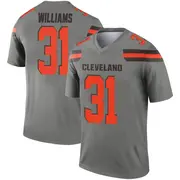 Youth Chase Williams Cleveland Browns Legend Inverted Silver Jersey